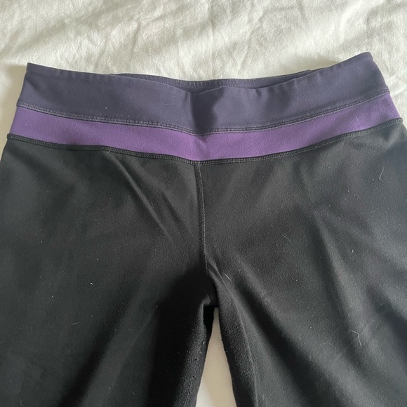 Lululemon flare pants size 10 with purple waistband - mid rise - Picture 3 of 4